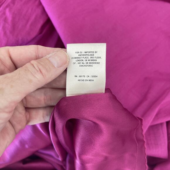 Anthropologie Maeve Maxi Dress SIZE XL Pink Beaded Crochet Comfort Pockets Majul - Picture 12 of 14